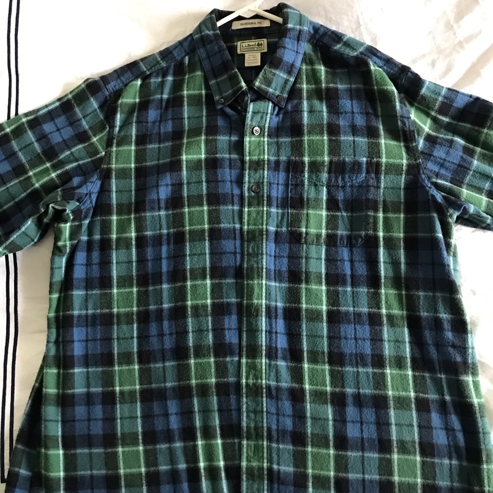 Men’s LL Bean Flannel Button Down Shirt
